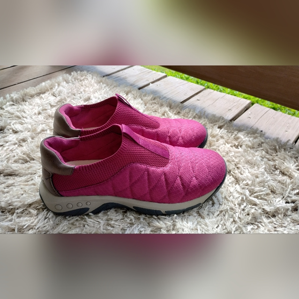 Easy Spirit Pink Quilted Slip-On Sneakers